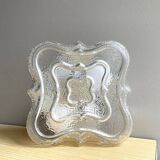 Square glass flush mounted ceiling or wall lamp