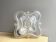 Square glass flush mounted ceiling or wall lamp