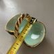 Small ceramic vase pot from Vallauris vintage blue flower