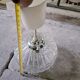 Vintage molded glass pendant light