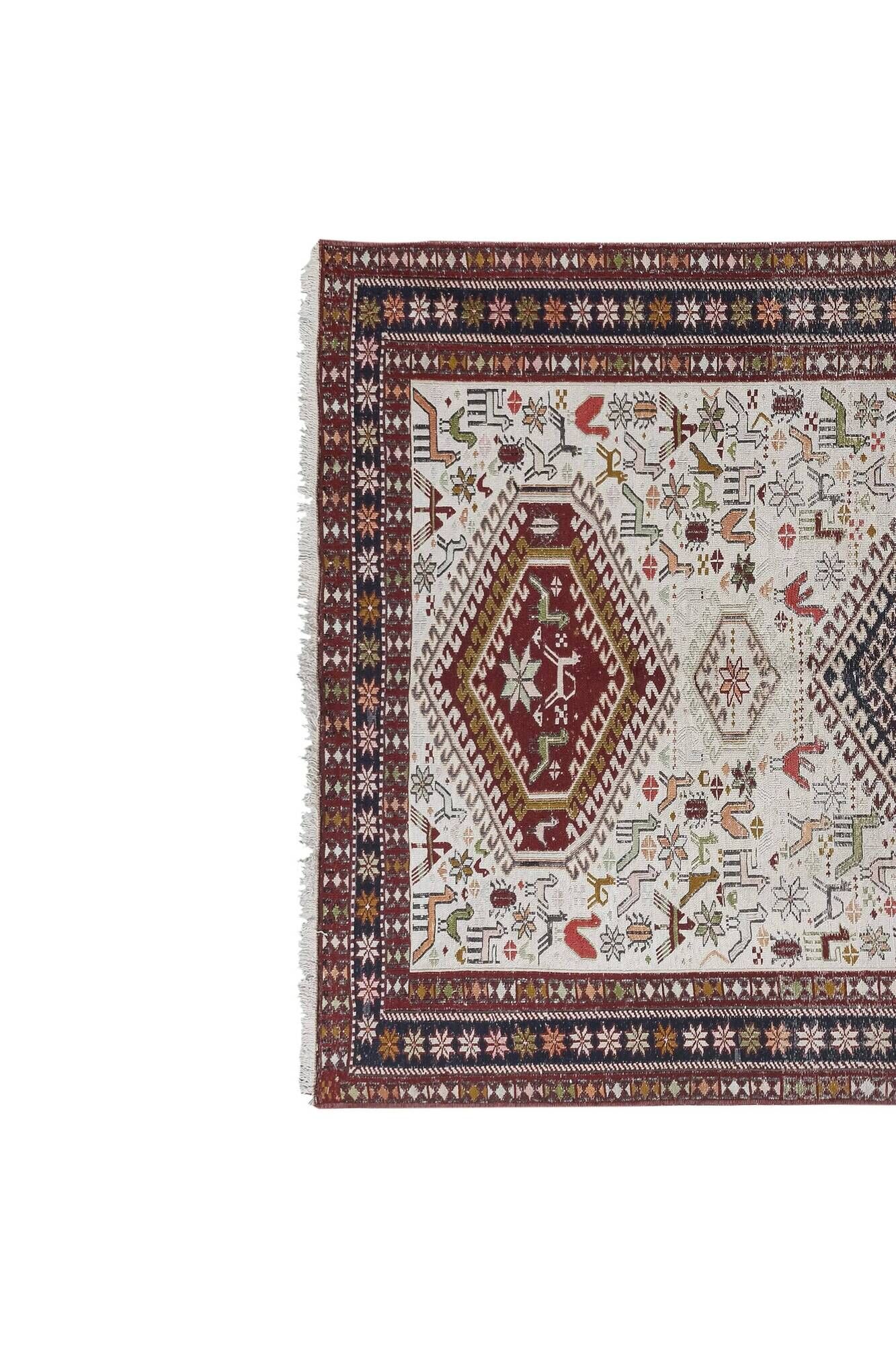Vintage Turkish kilim handwoven 107x186 cm