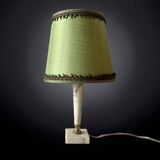 Vintage alabaster and brass table lamp
