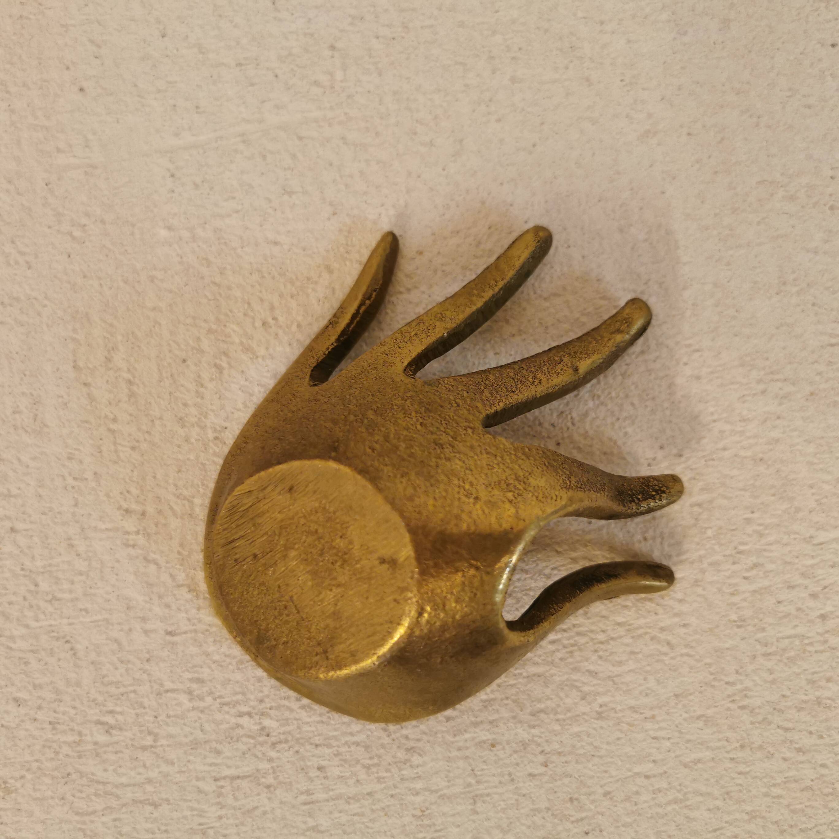 Handmade brass sculpture by Walter Bosse