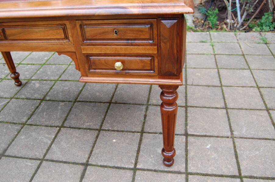 19th-century Louis Philippe walnut desk.