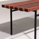 Mid-Century Meranti Wood Bench 1960 Italy
