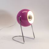Lampe de table de l’ère spatiale | violet et chrome | Millésime années 70
