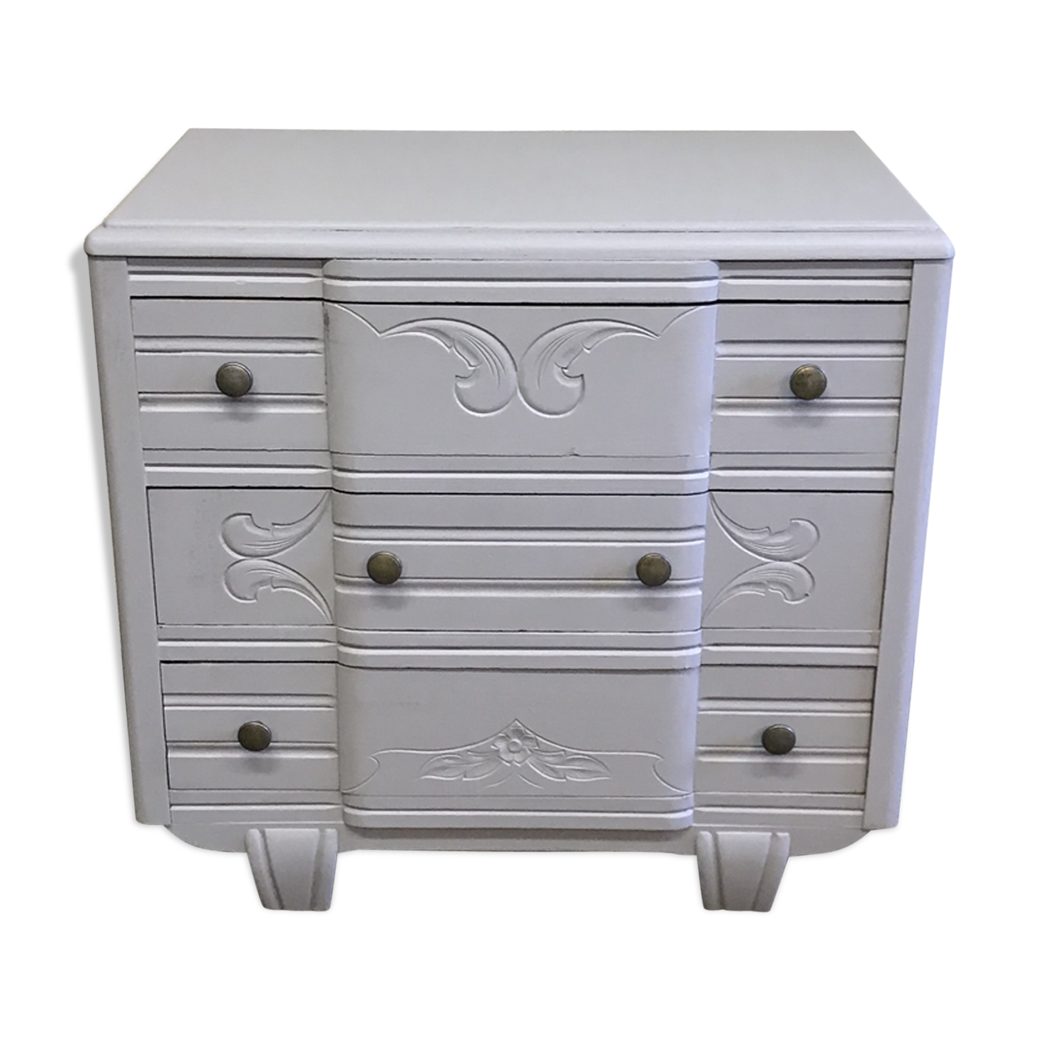 Chest of drawers wooden gray zinc 30 years