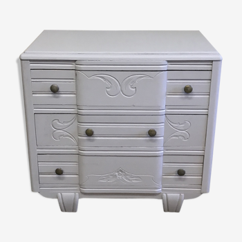 Commode en bois gris zinc années 30