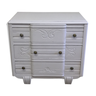 Commode en bois gris zinc années 30