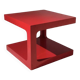 70's red lacquered side table