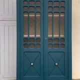 Glass-glazed Parisian wardrobe 1950
