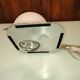 White globe lamp retro space age with chrome base. Philips