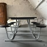 Refectory table and stools