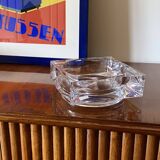 Monumental molded crystal ashtray, Sevres France 1970s
