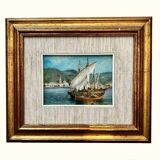 Tableau ancien, vers 1940, attribué au peintre ligure Carlo Garino (1864-1944)