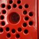 Space age red ceramic ashtray, Studio Opi, Gabbianelli Italy ca. 1970