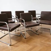 Set of 6 Bene office chairs.
