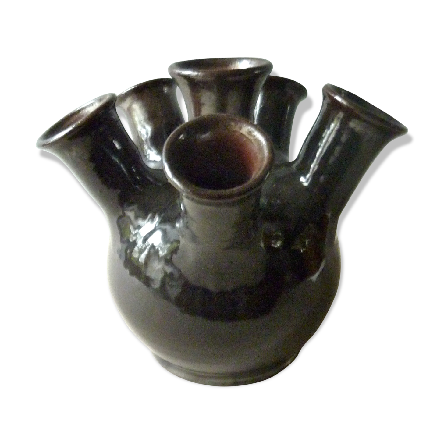 Vase bouquetière en grès Meyssac Corrèze