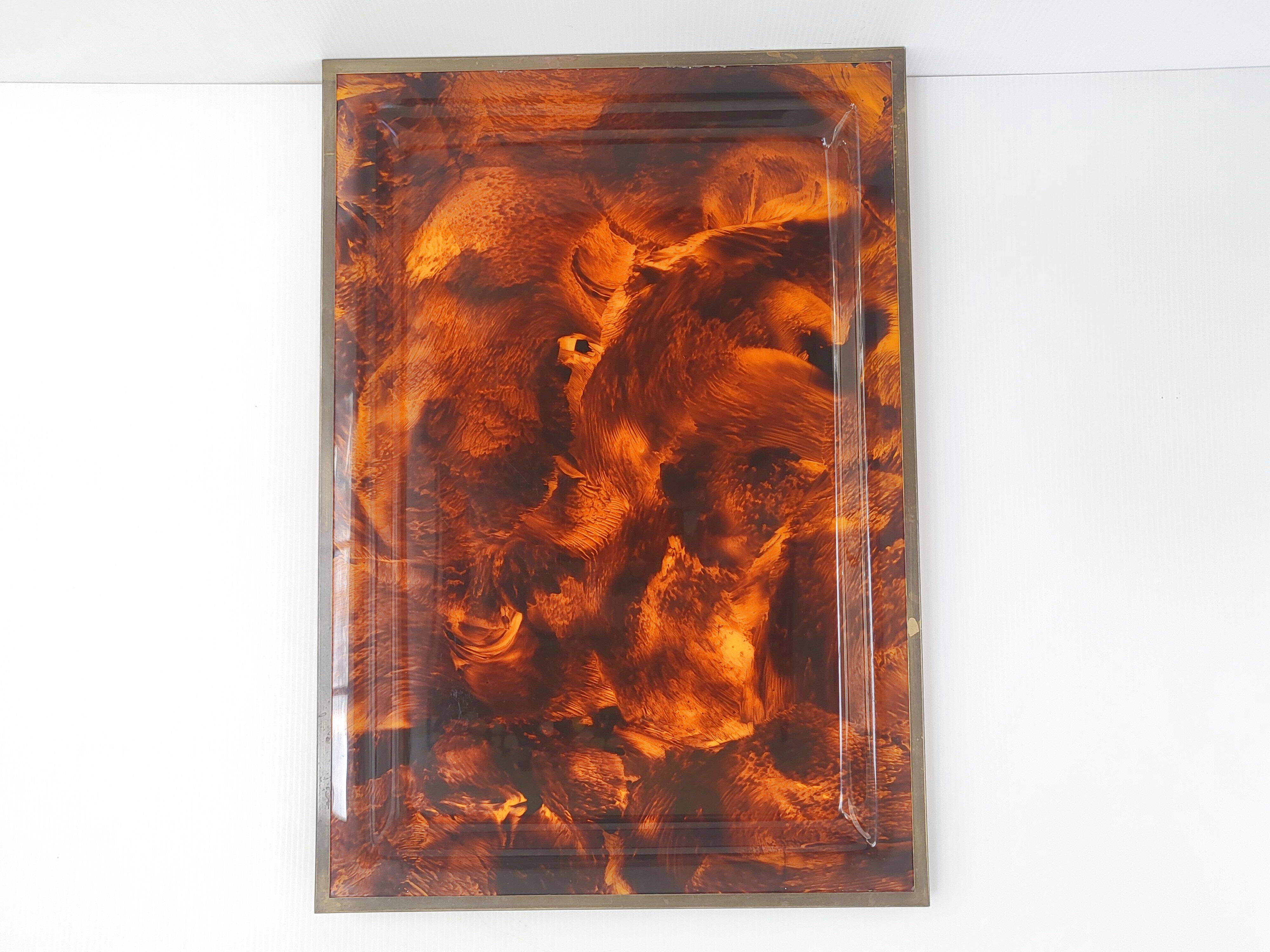 Vintage plexiglass tray 1970