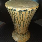 Sandstone vase enamelled large fire cooking 1930/50