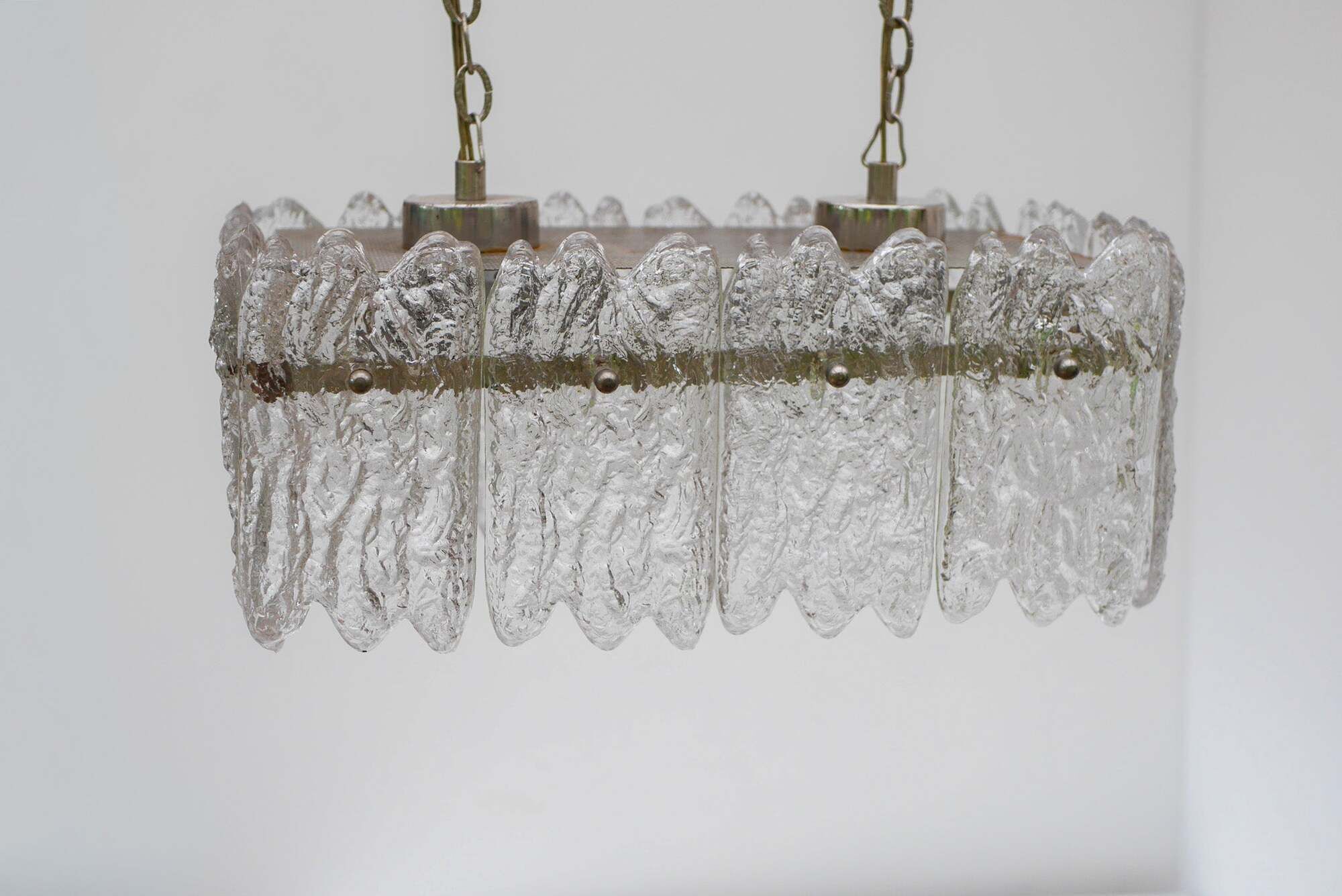 Lustre en cristal "Carl Fagerlund" d'Orrefors, Suède