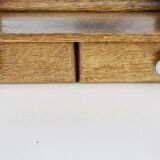 Art Deco Style Oak Wall Cabinet, Circa 1940's