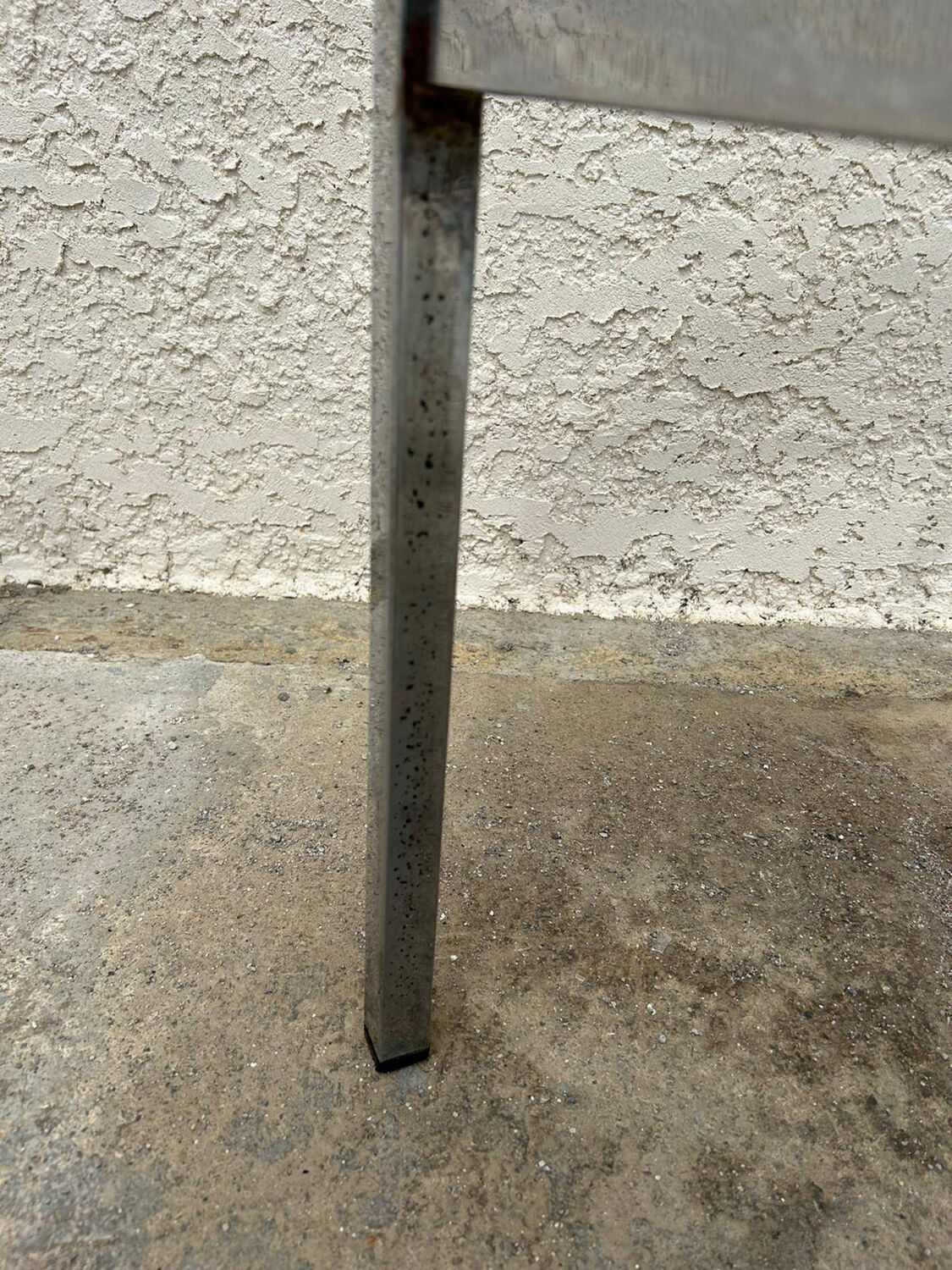 4 vintage leather/iron chairs