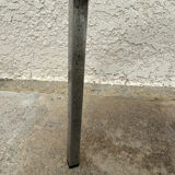 4 vintage leather/iron chairs