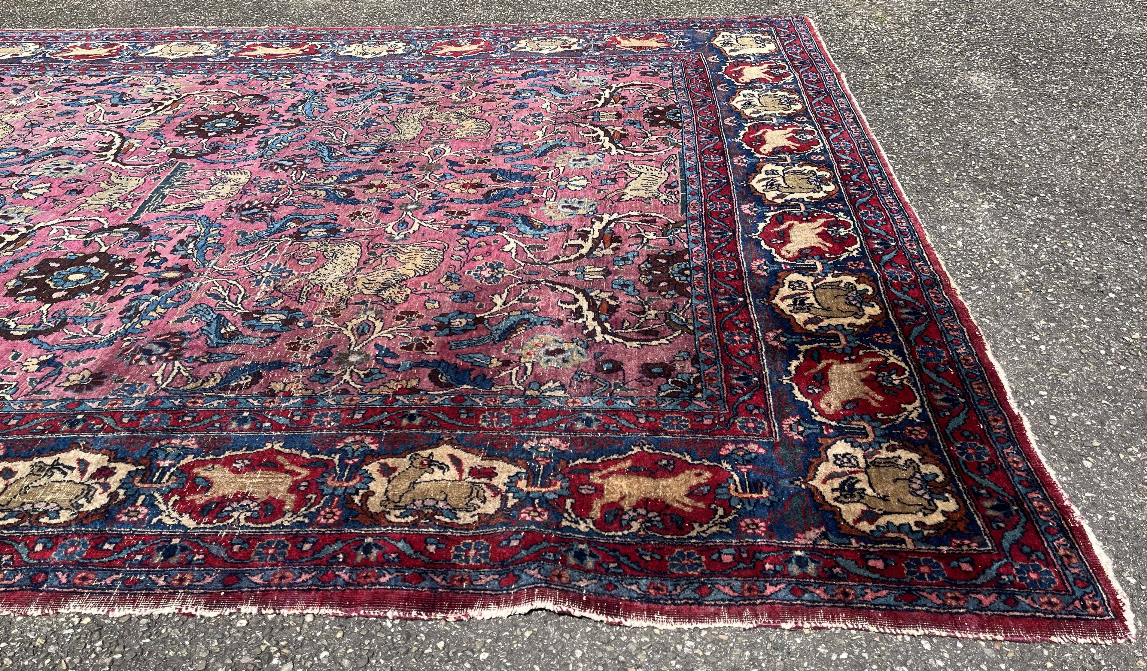 Decorative Persian Rug, Circa 1920
