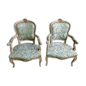 Paire de fauteuils Louis