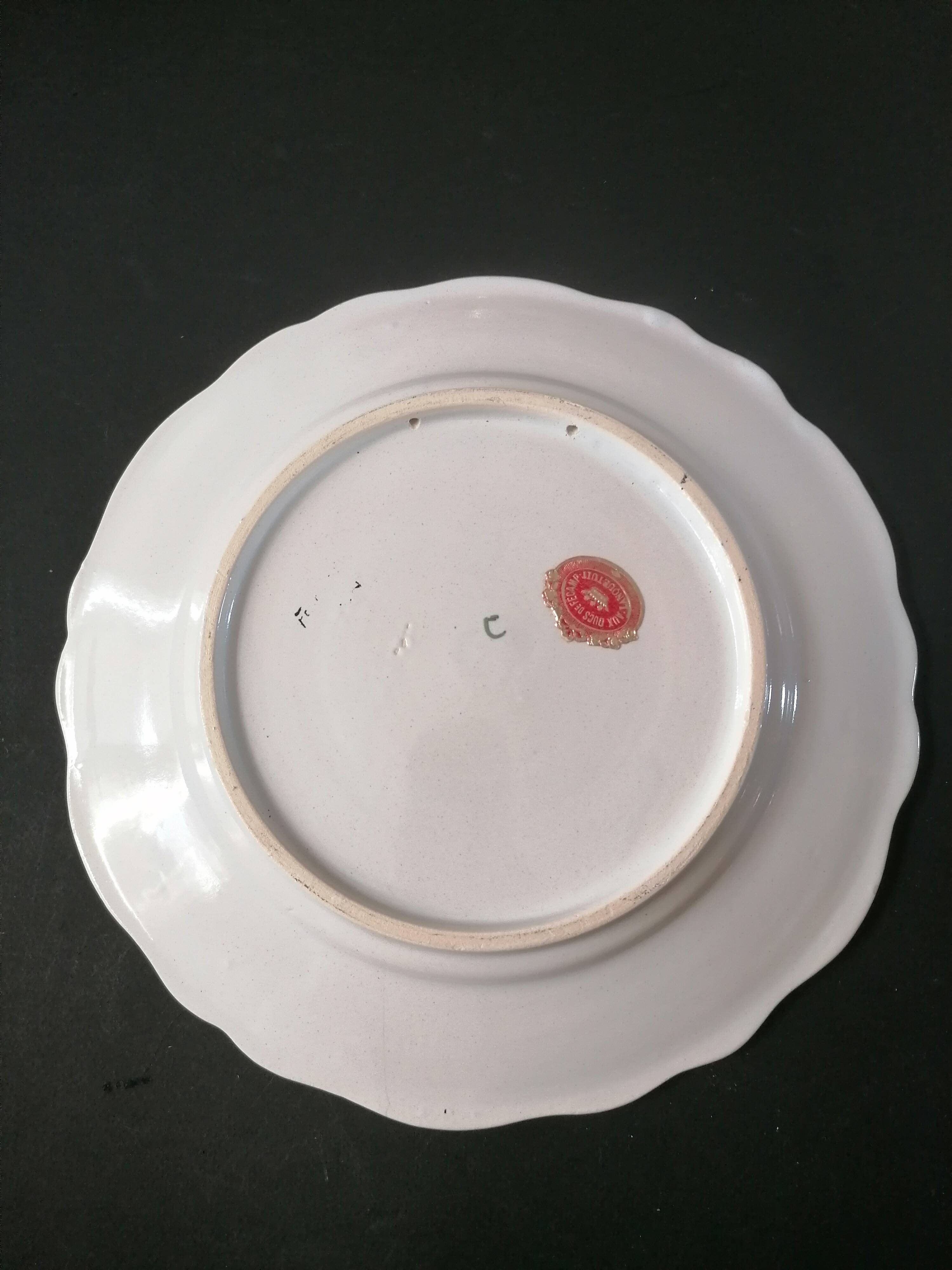 Assiette Rouen 19ème s