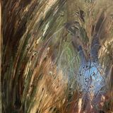 Oil on canvas forest landscape