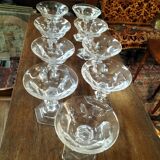 9 glasses val st Lambert model Metternich very good condition model 1946