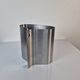 Stainless steel wastebasket by Xavier Féal for Inox Industrie.