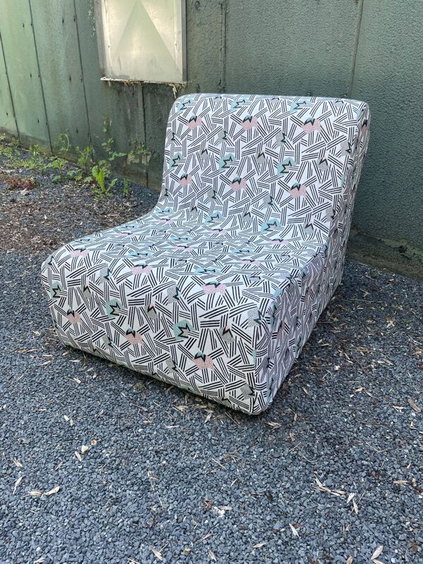 Chauffeuse vintage refaite à neuf style années 80