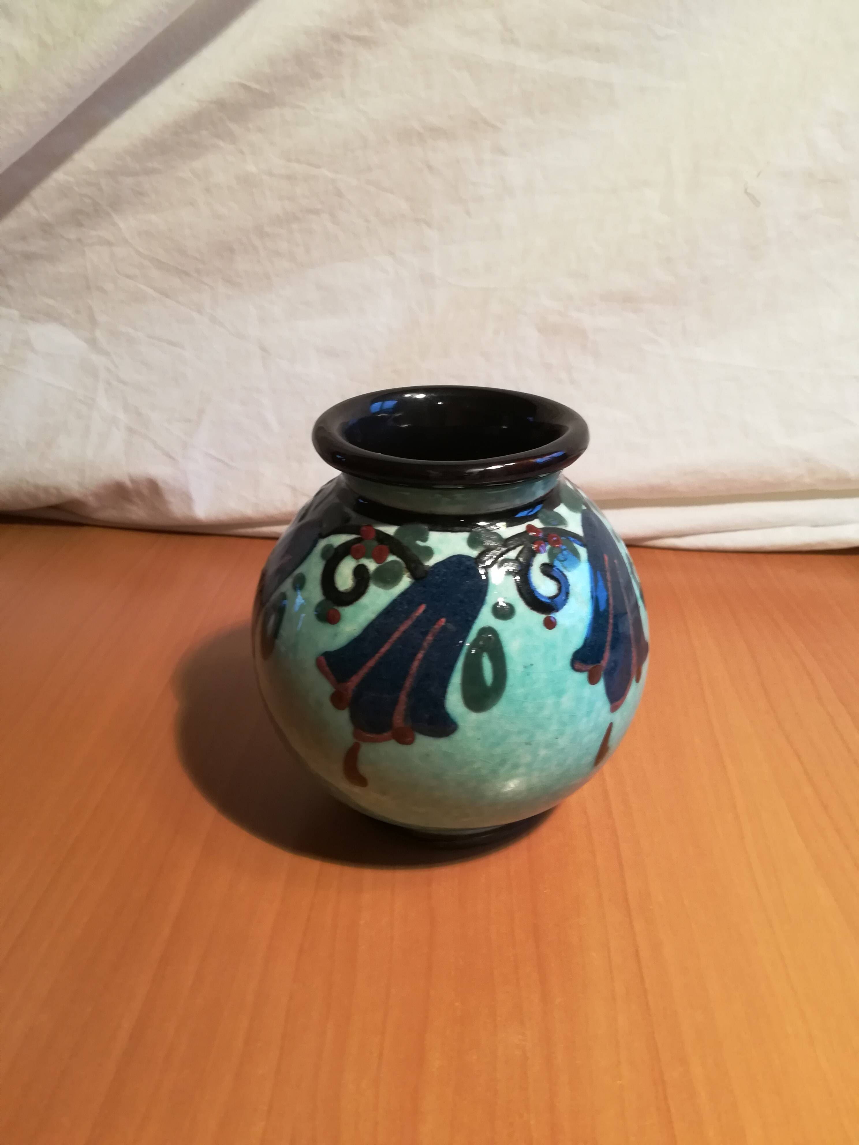 Paul Jacquet enamelled ceramic vase 1930