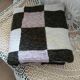 Plaid en patchwork tricoté à la main