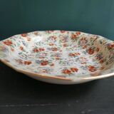 Vintage French salad platter from Le Tallec, Limoges, with colourful floral decoration