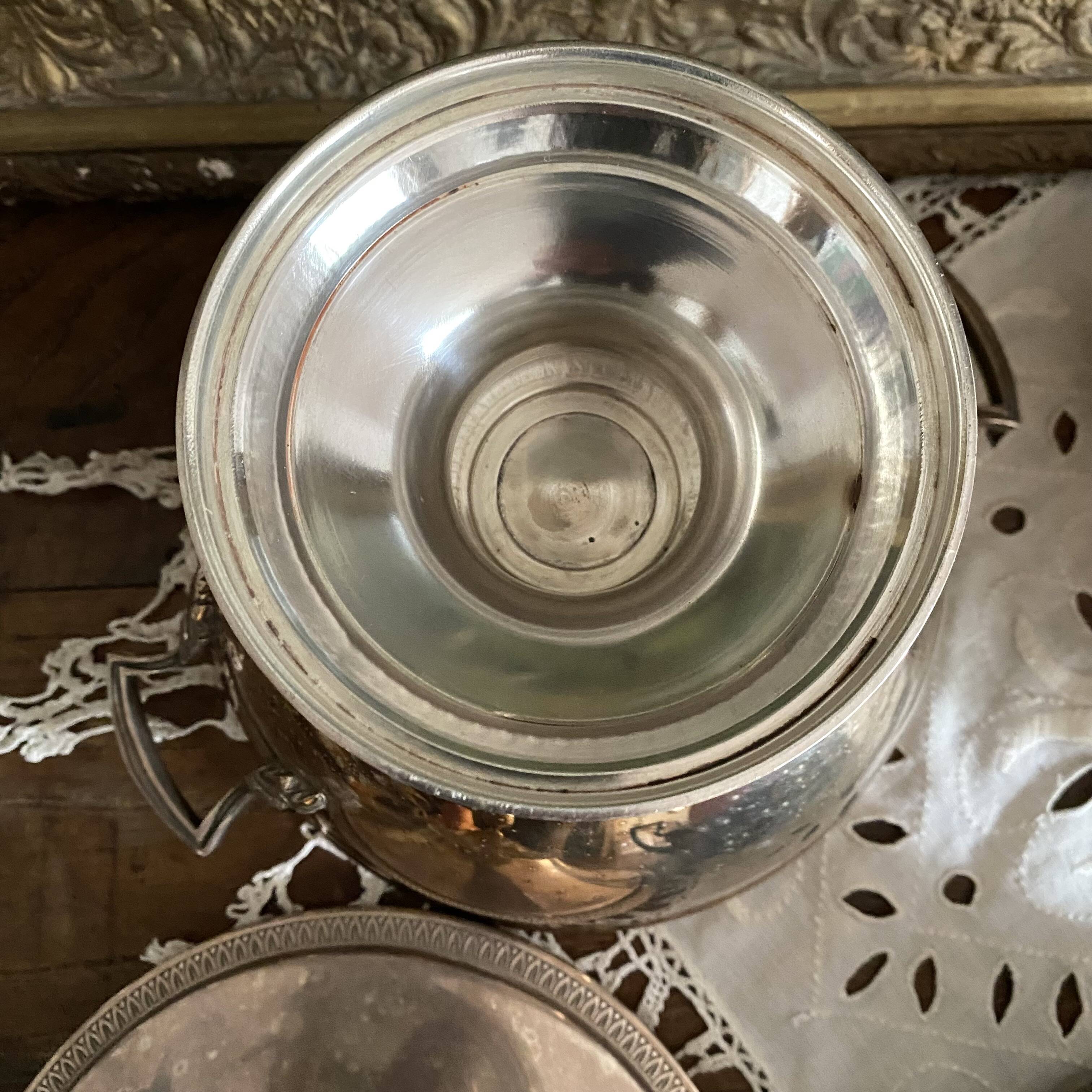 Silver tureen, pine cone handle