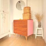 Vintage "Raspberry" chest of drawers