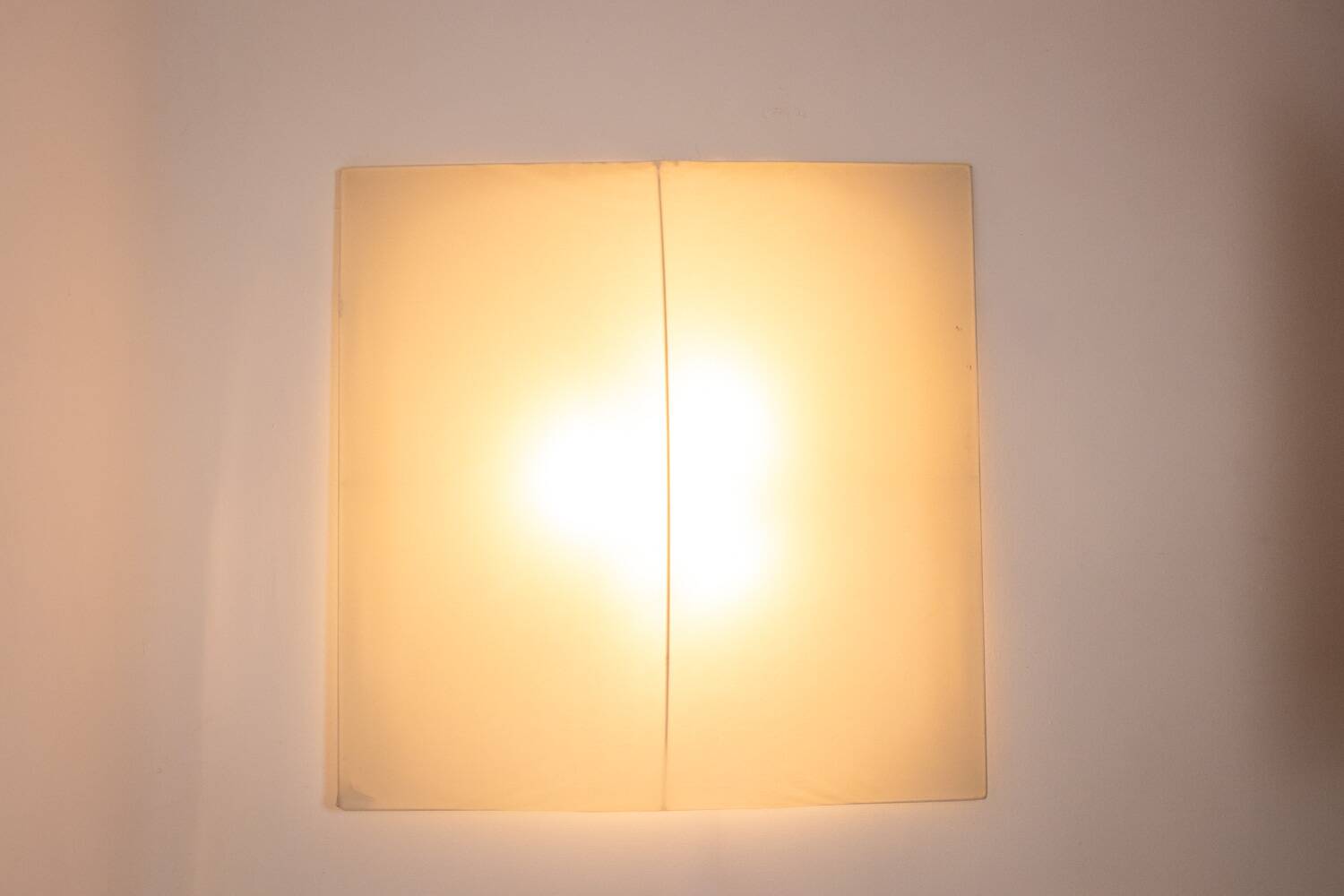 K. Takamaha, for Sirrah. Square-shaped wall light. 1970s-80s.