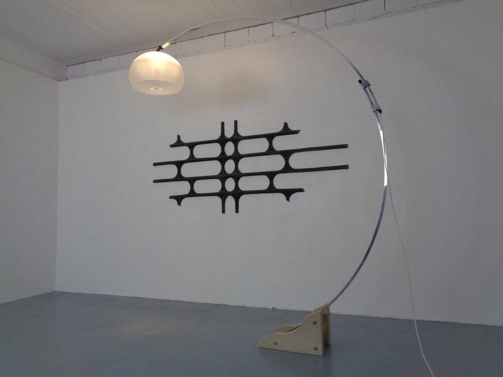 Large German Brutalist Iron Wall Sculpture, 1960s