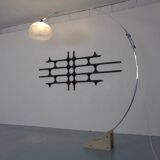 Large German Brutalist Iron Wall Sculpture, 1960s