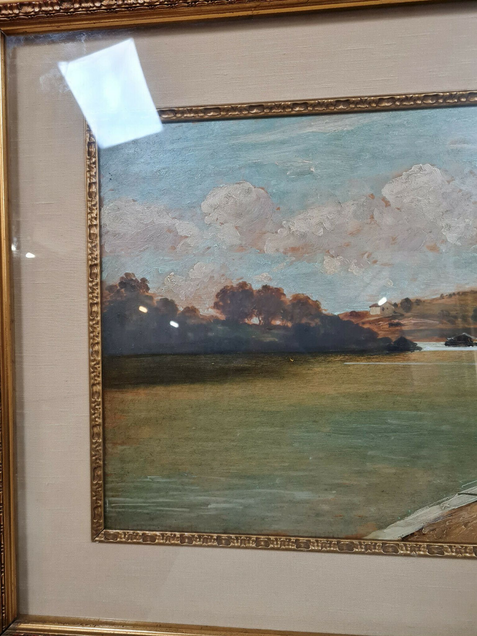 Italian School circa 1900 Oil on panel signed lower right view of the river Doria