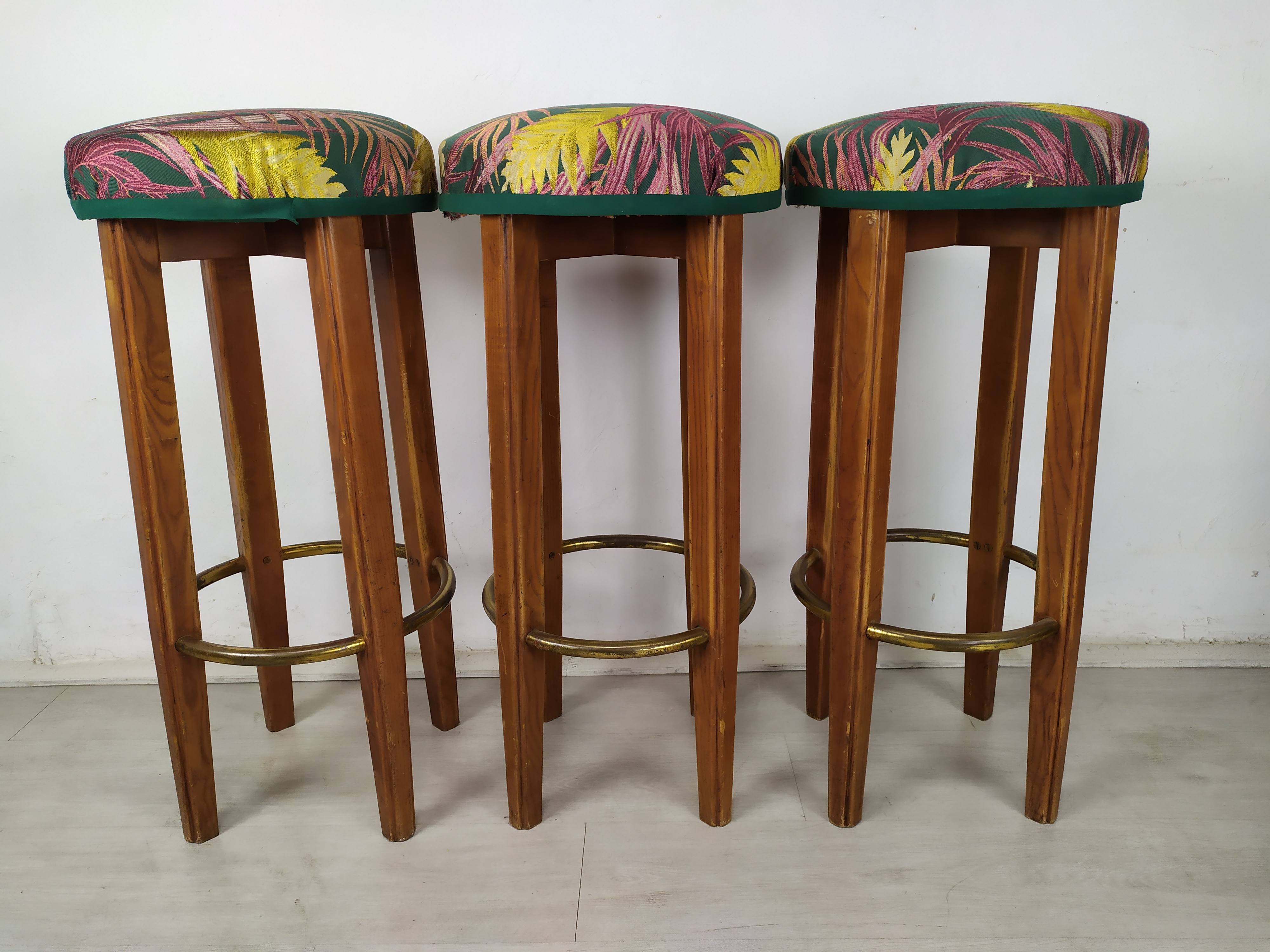 3 art deco bar stools