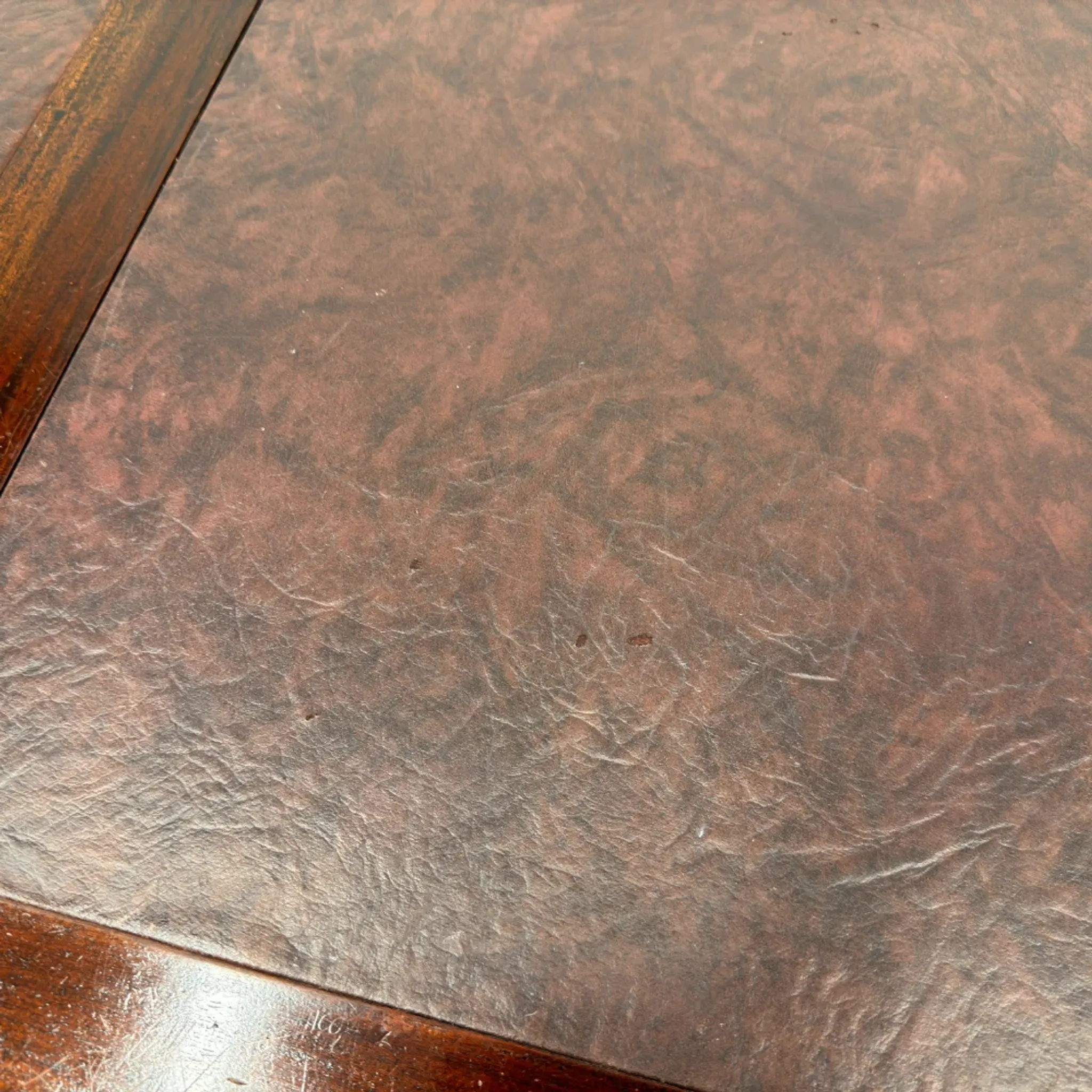 Classic English Partnerdesk Desk in Red Leather