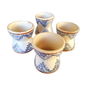 4 earthenware shells - diabolo shape