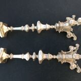Pair of gilded bronze chandeliers in baroque style, XIXth century
