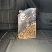 Vase céramique carré marron vintage