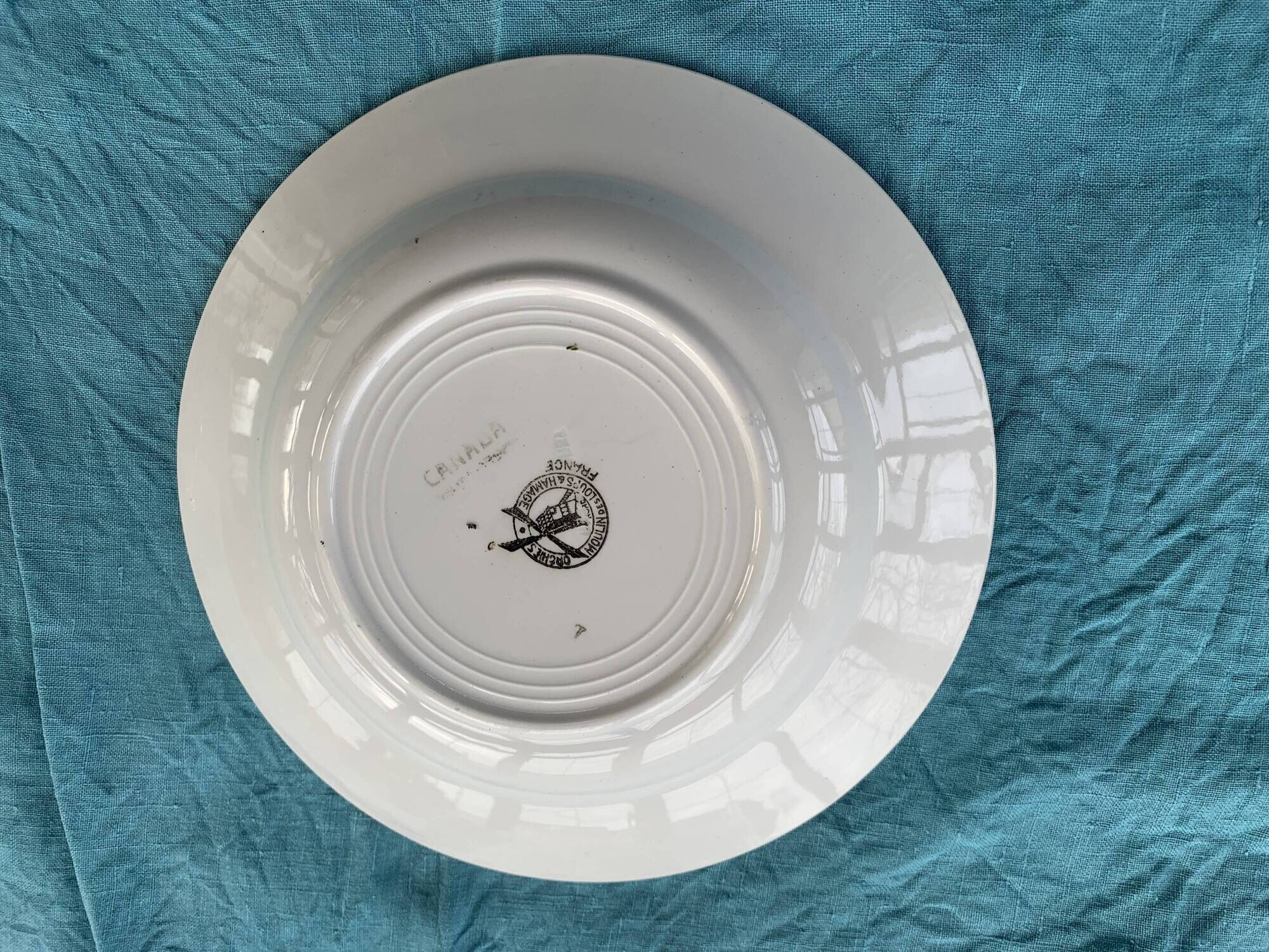 6 hollow plates art deco model Canada hamage mills wolves orchies france